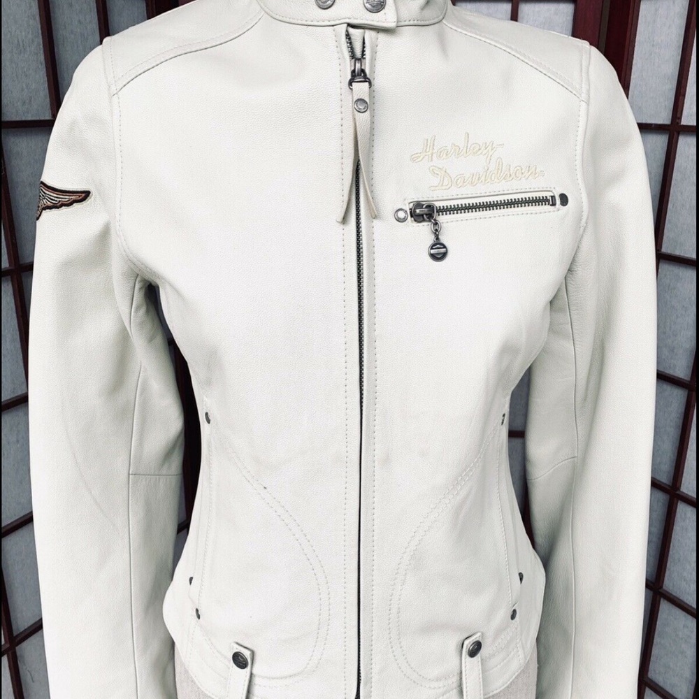 Harley Davidson Leather Jacket - Cream City Eagle
